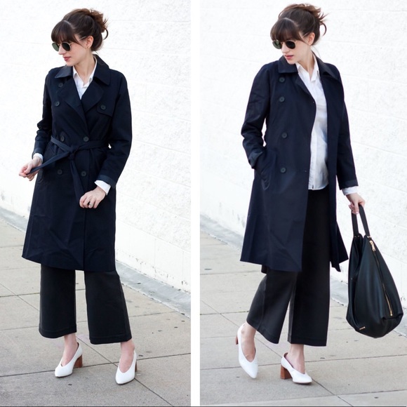 Everlane Jackets & Blazers - EVERLANE - The Drape Trench Coat Black, L